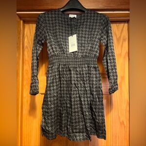 Miles the Label - Houndstooth Black Dress New Size 6x Girls